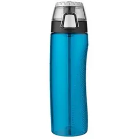 Hydration Bottle With Rotating Intake Meter, Blue, 24-oz.