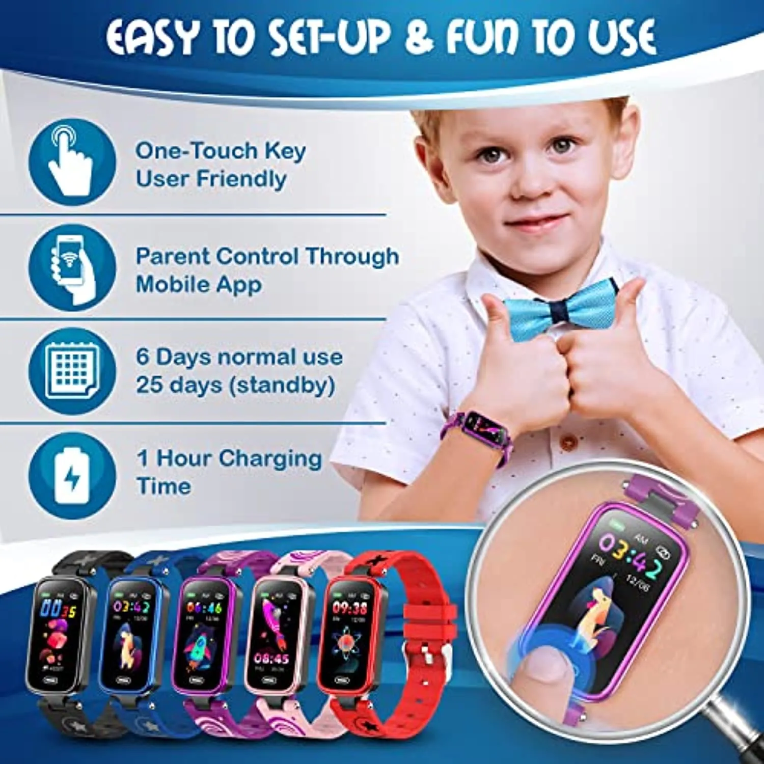 Inspiratek Kids Fitness Tracker for Age 5-16，2022 Upgraded Tracker Kids Watch，Waterproof Watch for Kids with Pedometer，Sleep Monitor & Calorie Counter，Fitness Watch for Kids Girls Boys Teen