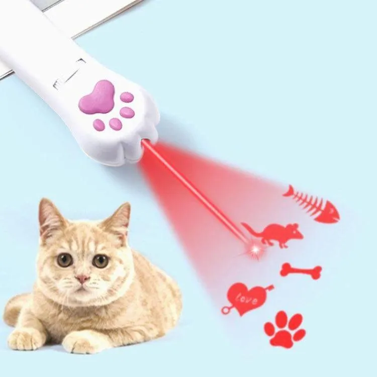 Interactive USB Rechargeable LED Projector Toy for Cats - Engaging Pet Teaser and Teasing Fun