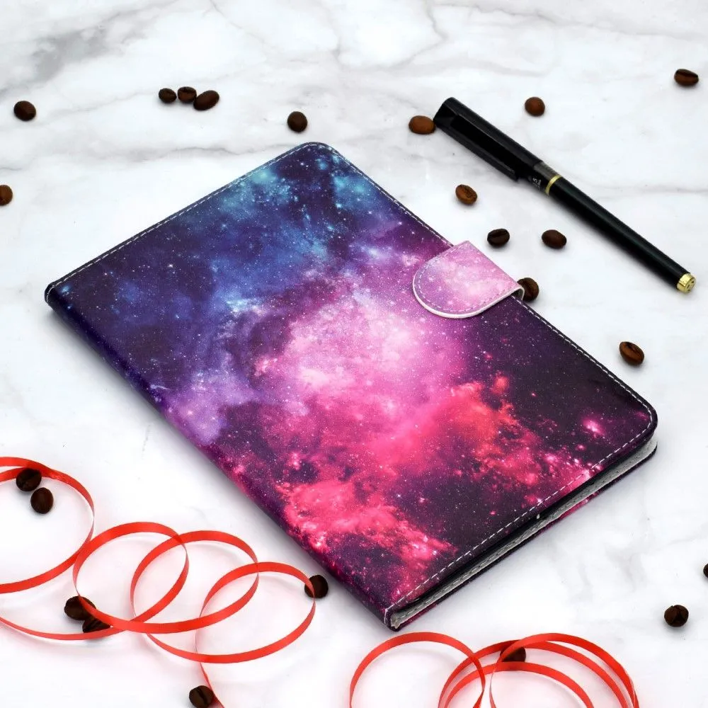 iPad 10.2 (2021) / Air (2019) cool pattern leather flip case - Space