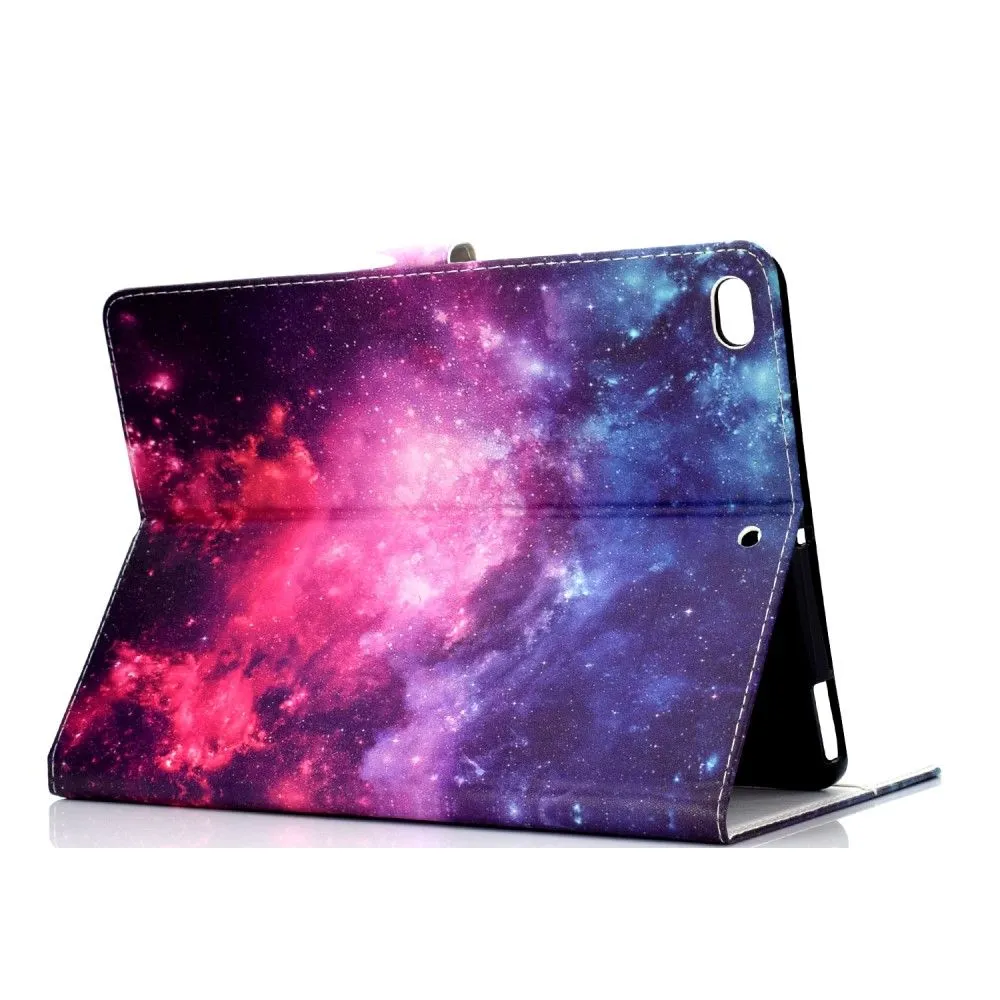 iPad 10.2 (2021) / Air (2019) cool pattern leather flip case - Space