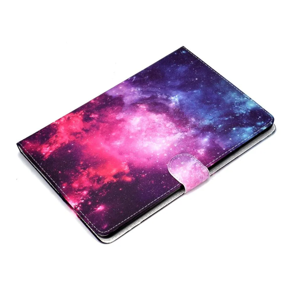 iPad 10.2 (2021) / Air (2019) cool pattern leather flip case - Space