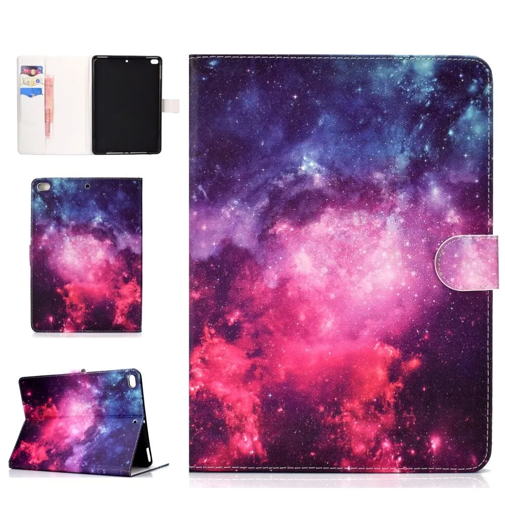 iPad 10.2 (2021) / Air (2019) cool pattern leather flip case - Space