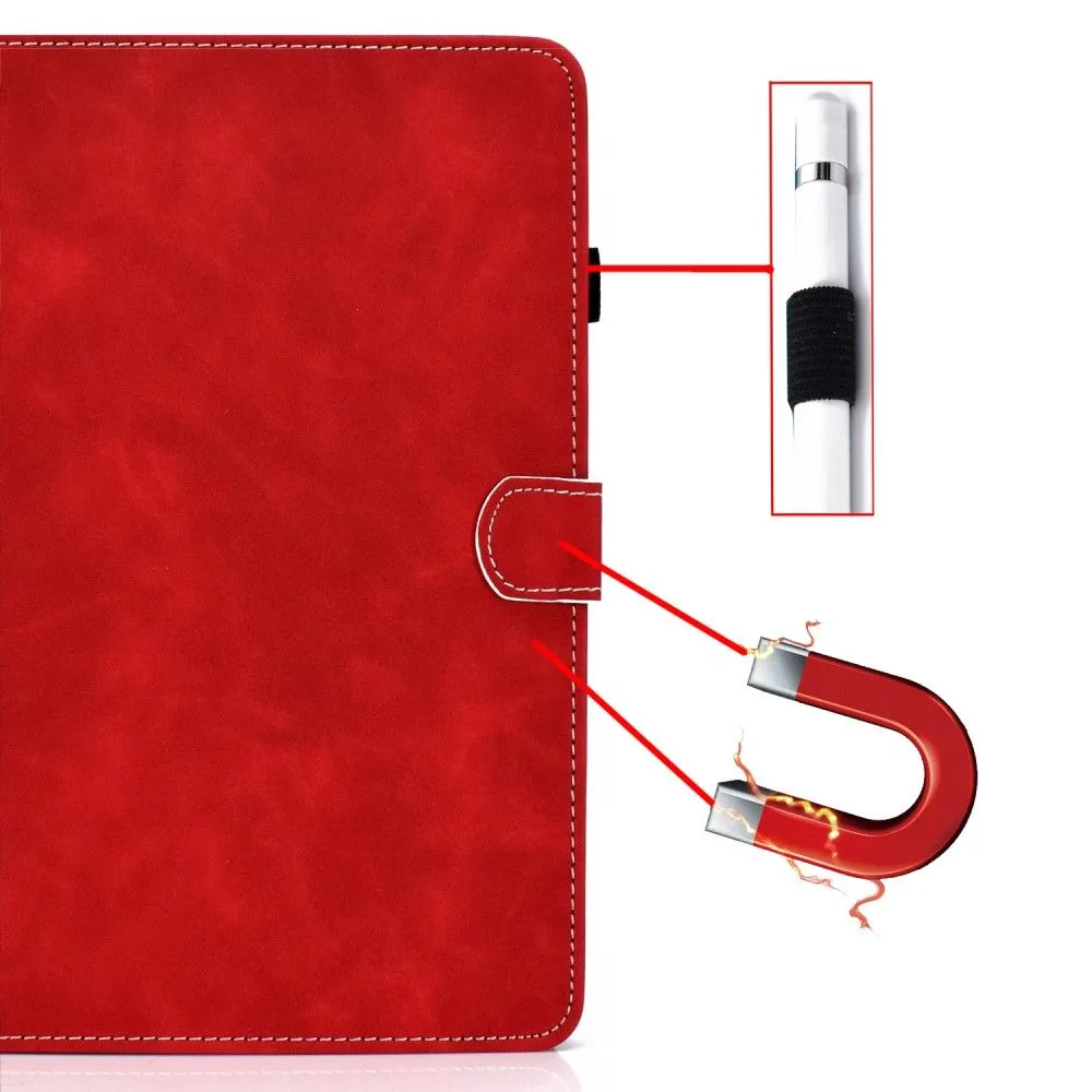 iPad Pro 11 (2021) / Air (2020) simple leather flip case - Red