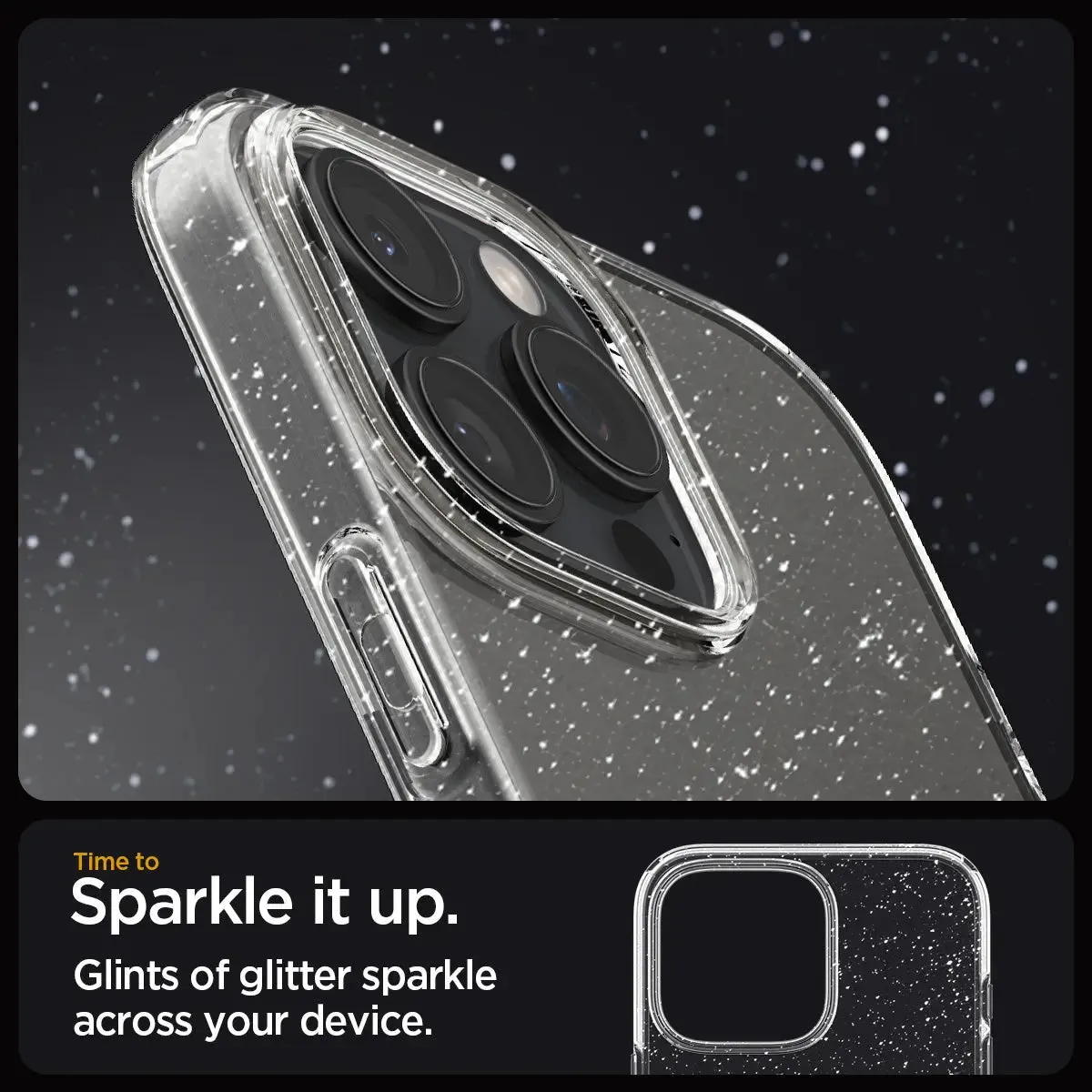 iPhone 16 Pro Case Liquid Crystal Glitter