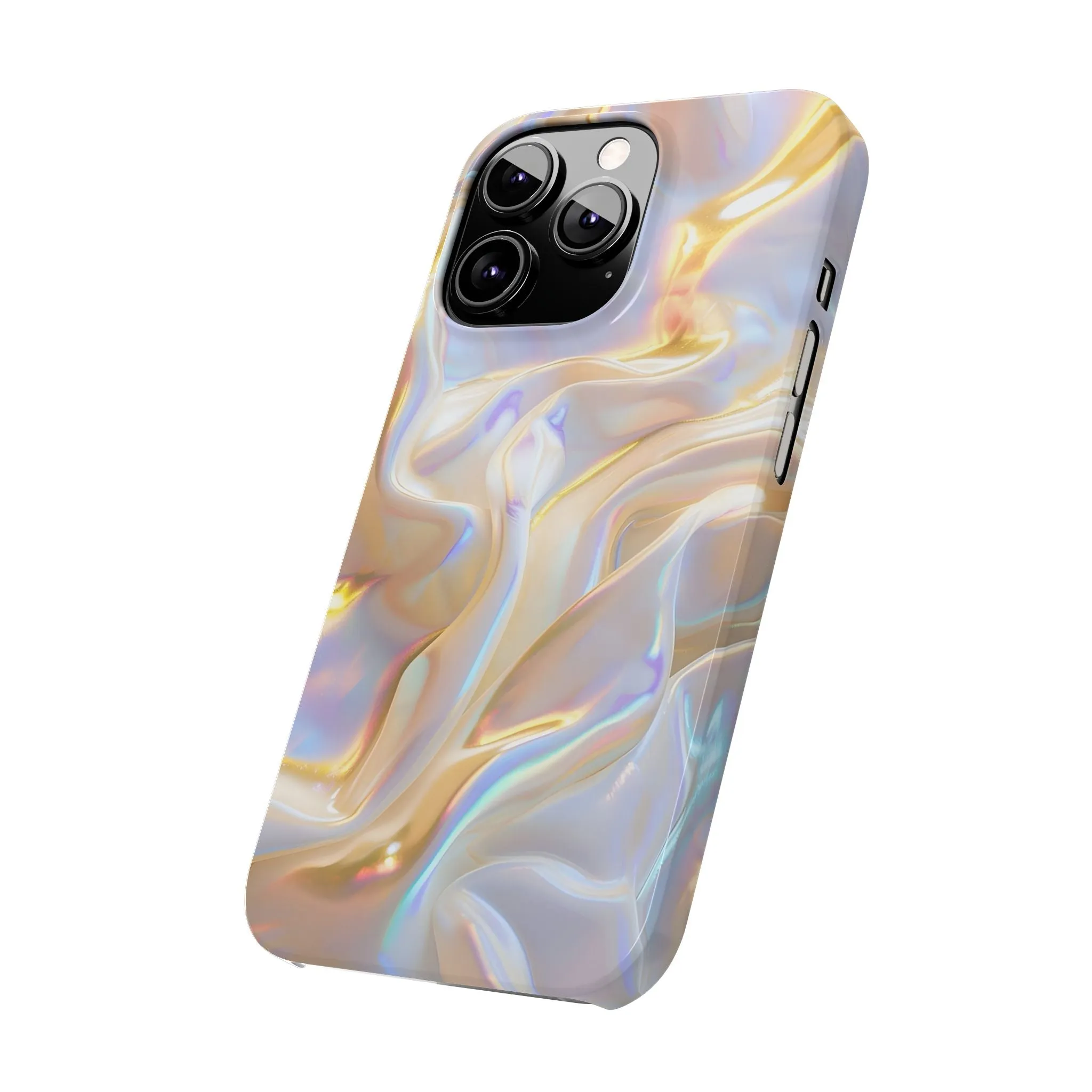 Iridescent Silk Flow Slim iPhone Cases