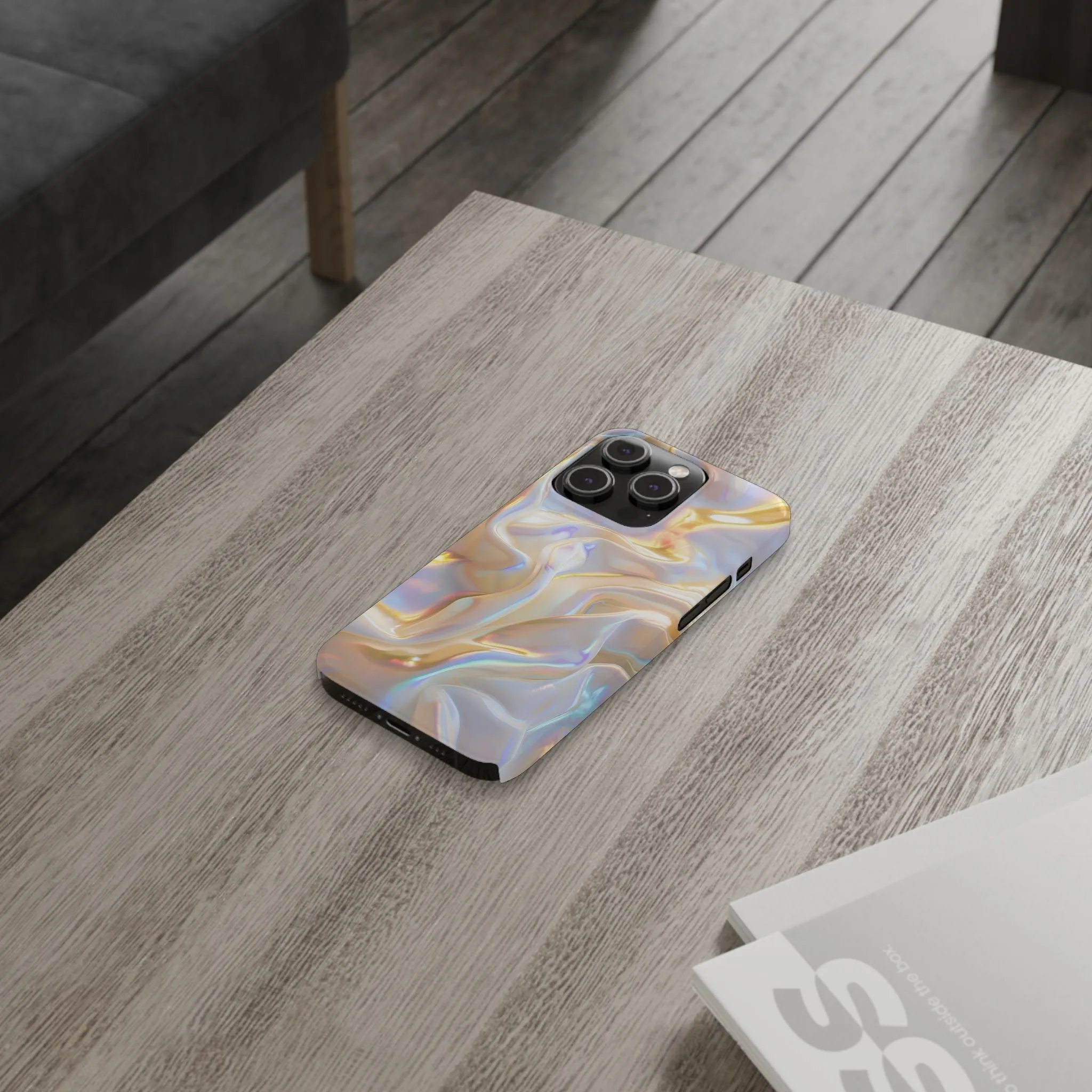 Iridescent Silk Flow Slim iPhone Cases