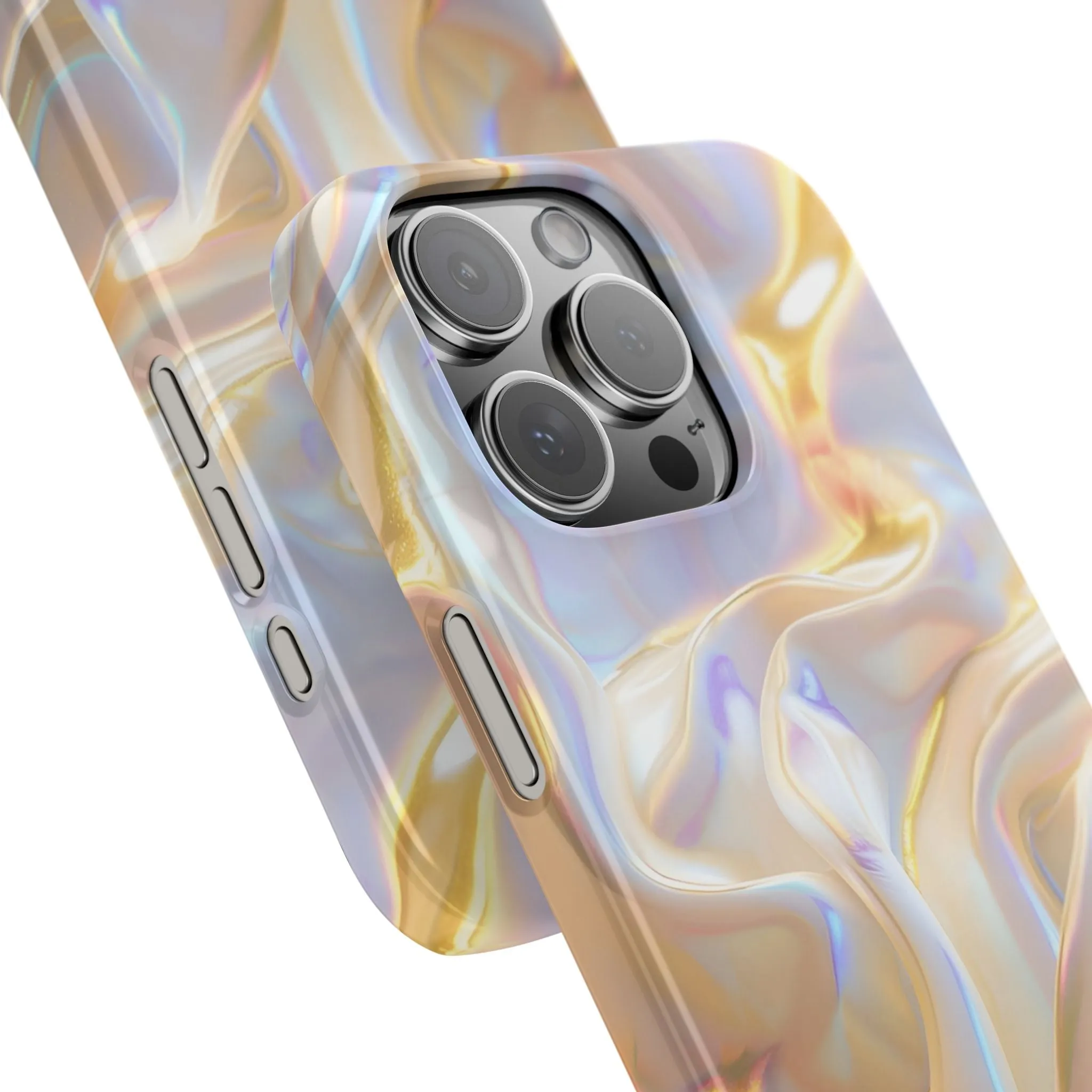 Iridescent Silk Flow Slim iPhone Cases