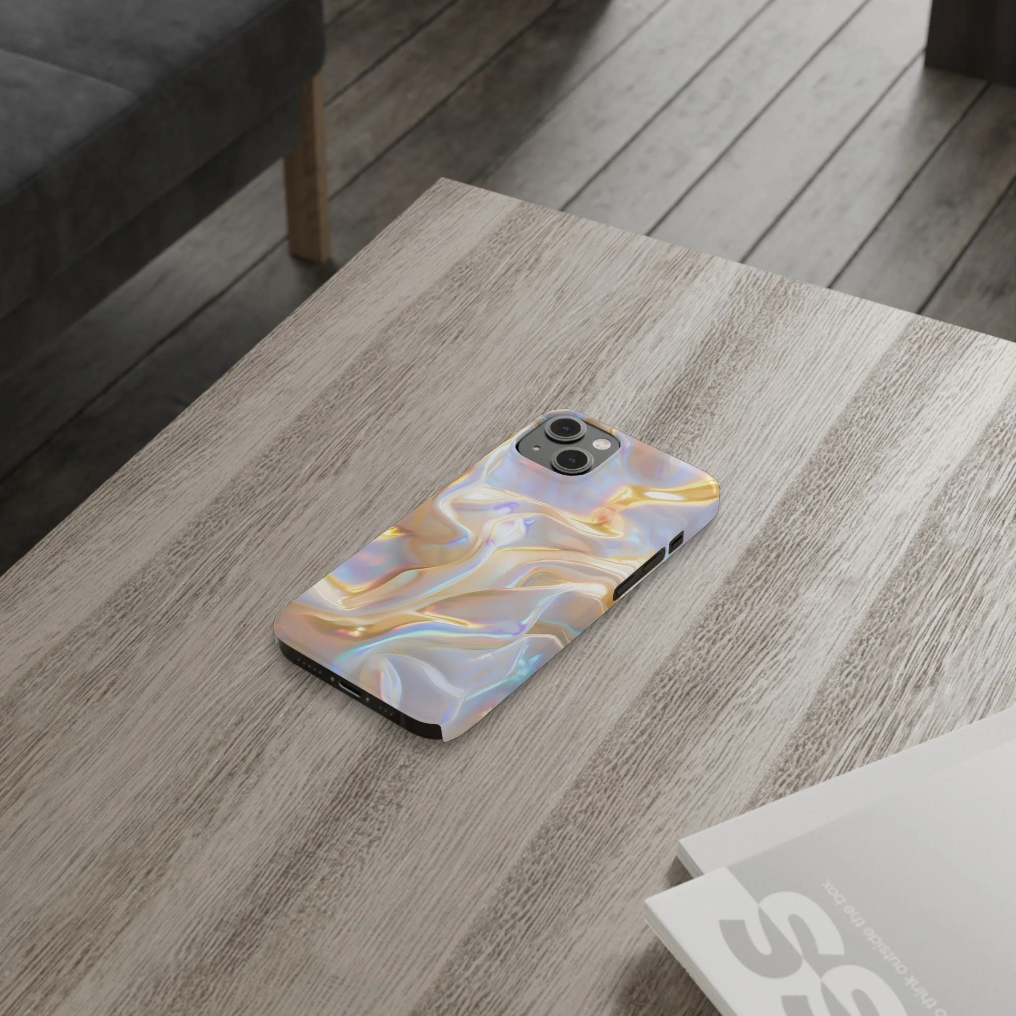 Iridescent Silk Flow Slim iPhone Cases