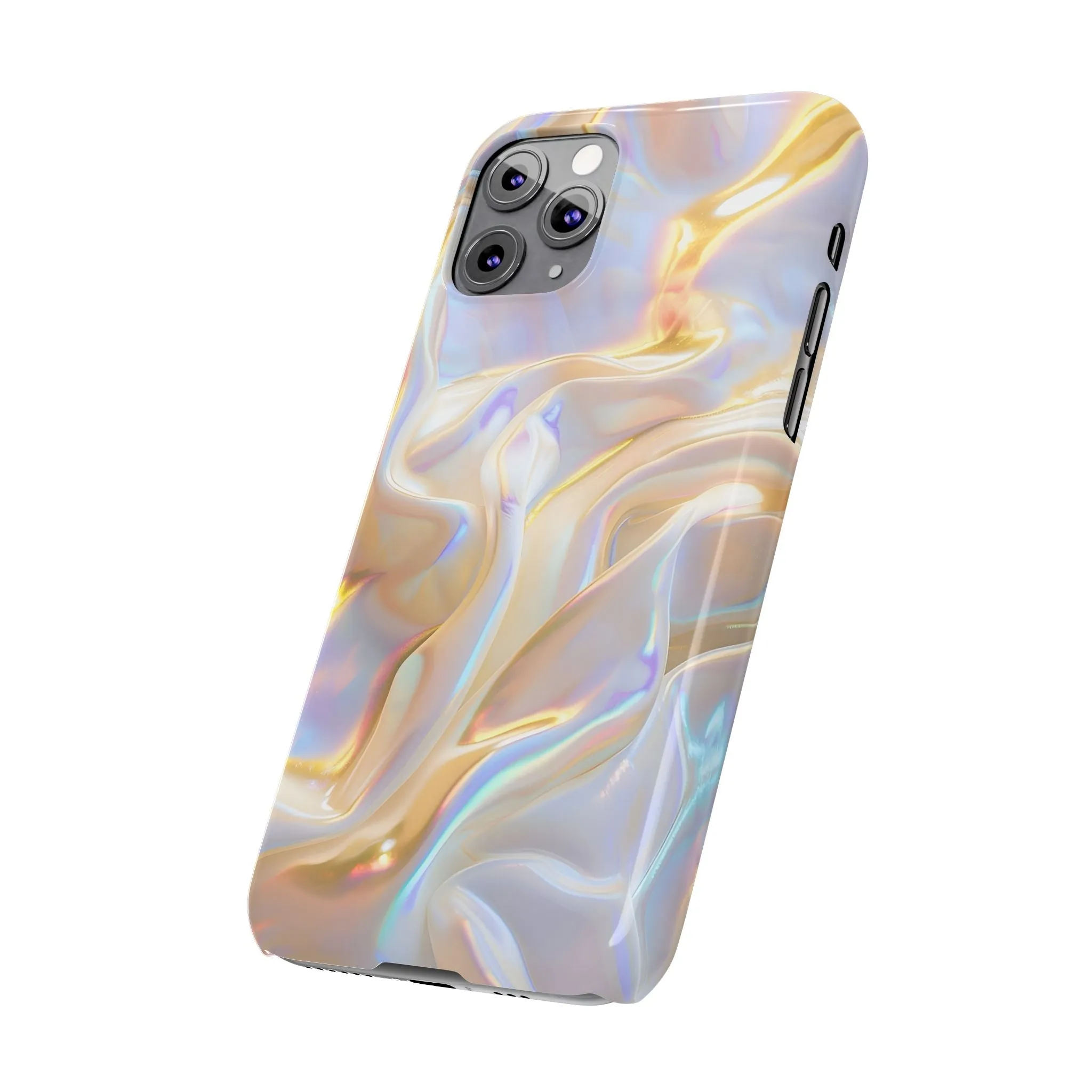 Iridescent Silk Flow Slim iPhone Cases