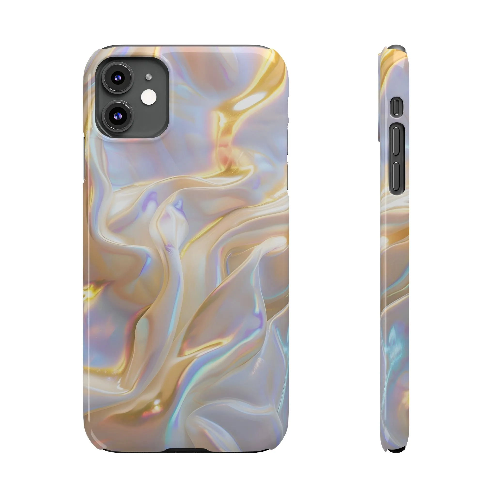 Iridescent Silk Flow Slim iPhone Cases