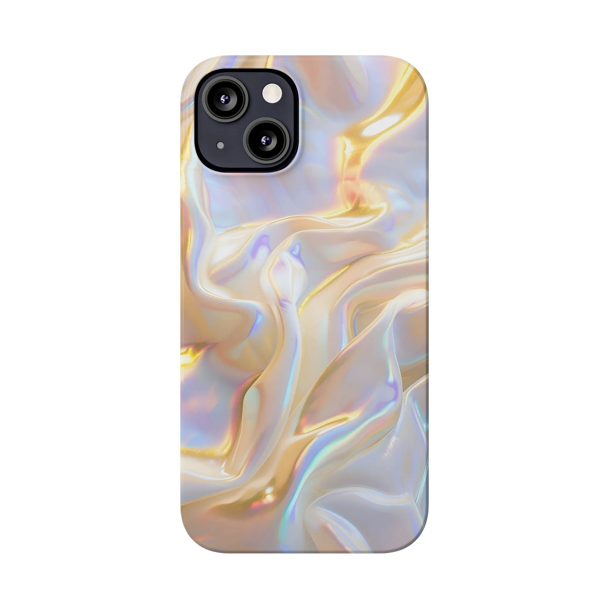 Iridescent Silk Flow Slim iPhone Cases