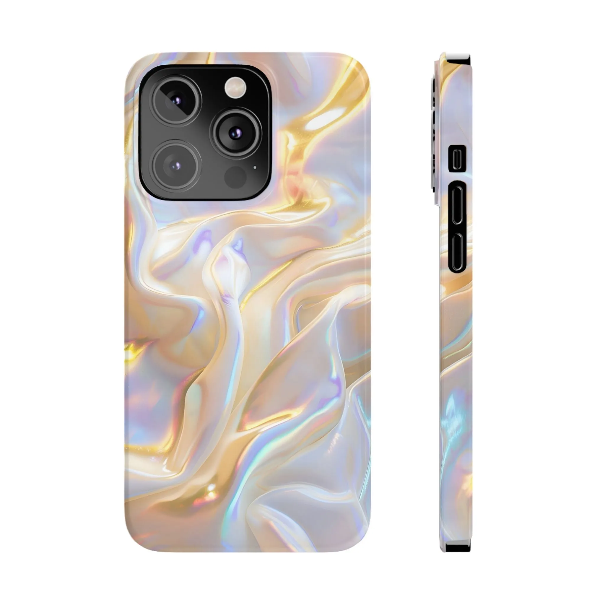 Iridescent Silk Flow Slim iPhone Cases