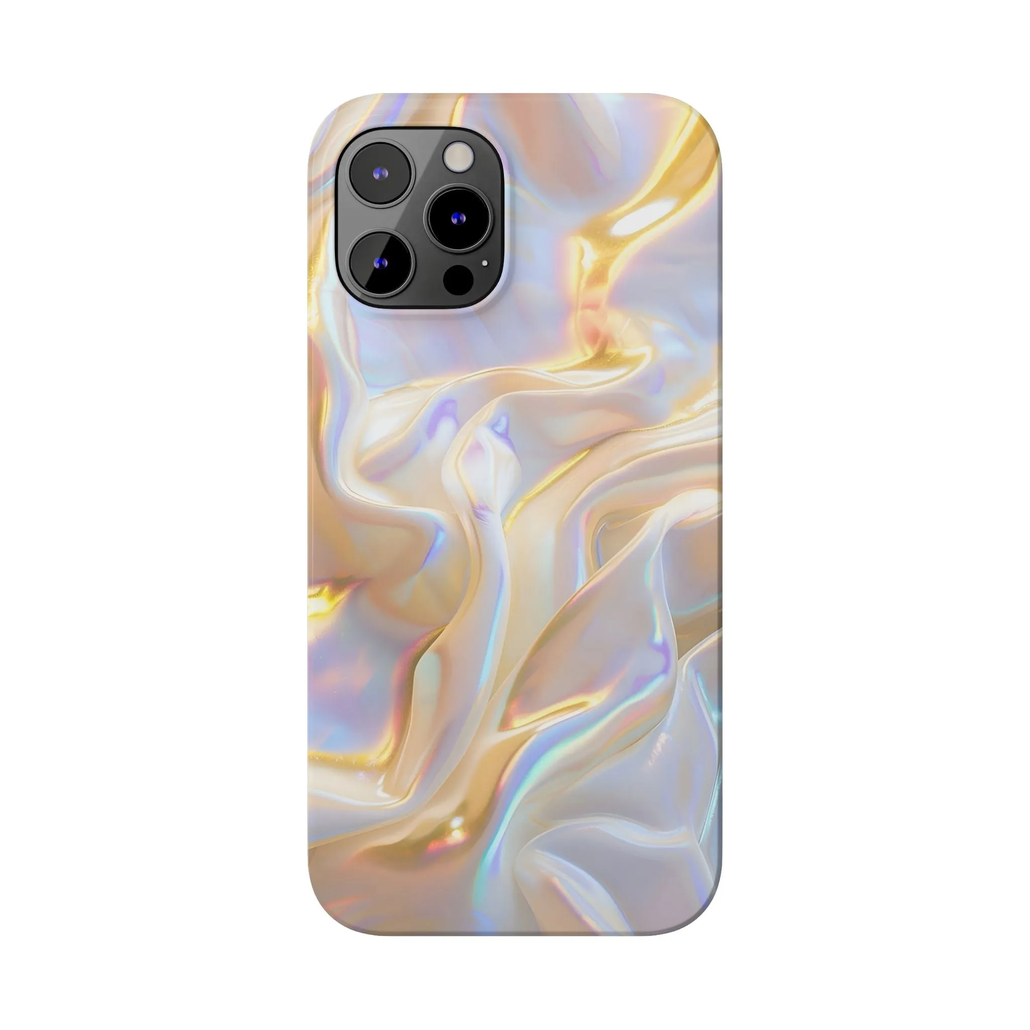 Iridescent Silk Flow Slim iPhone Cases