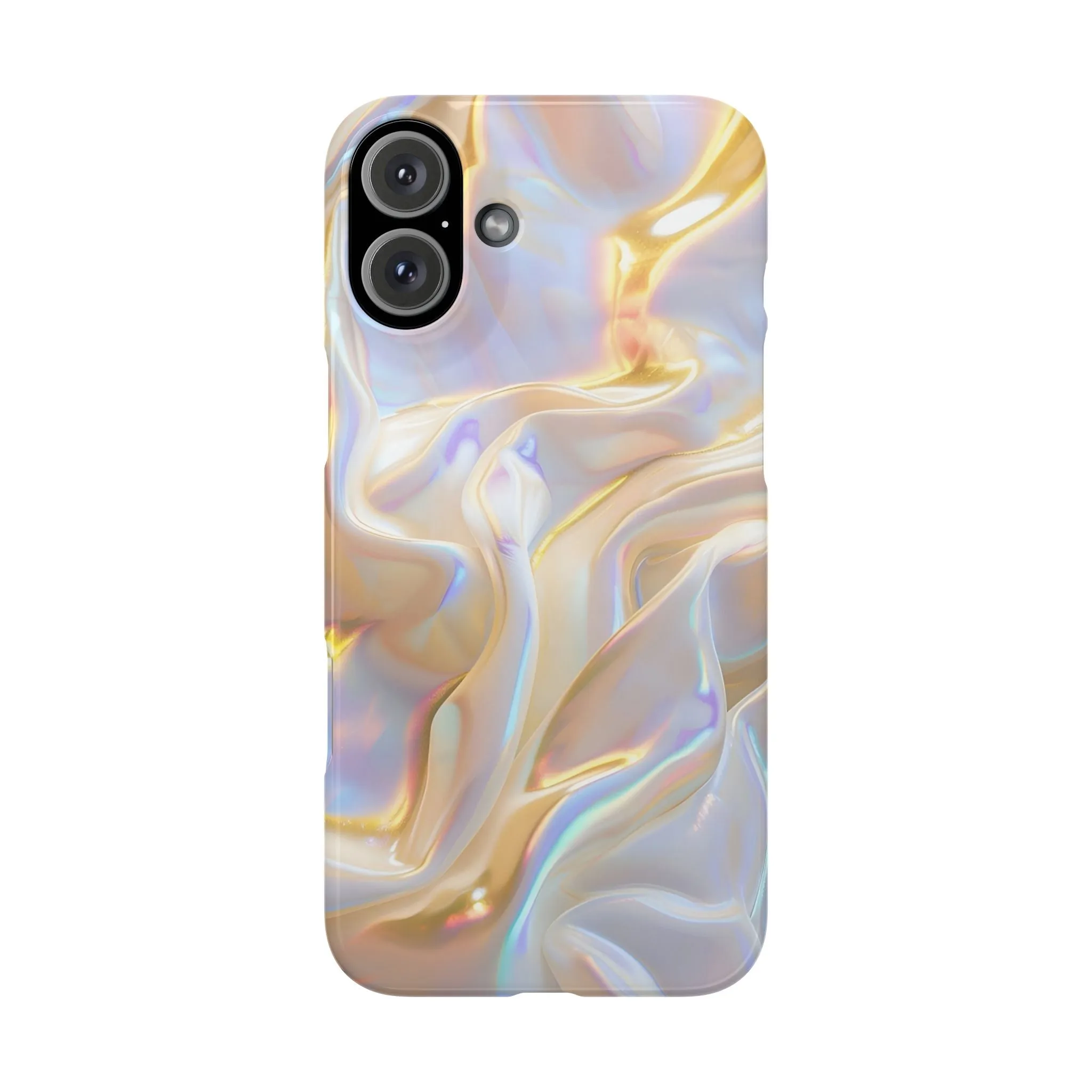 Iridescent Silk Flow Slim iPhone Cases