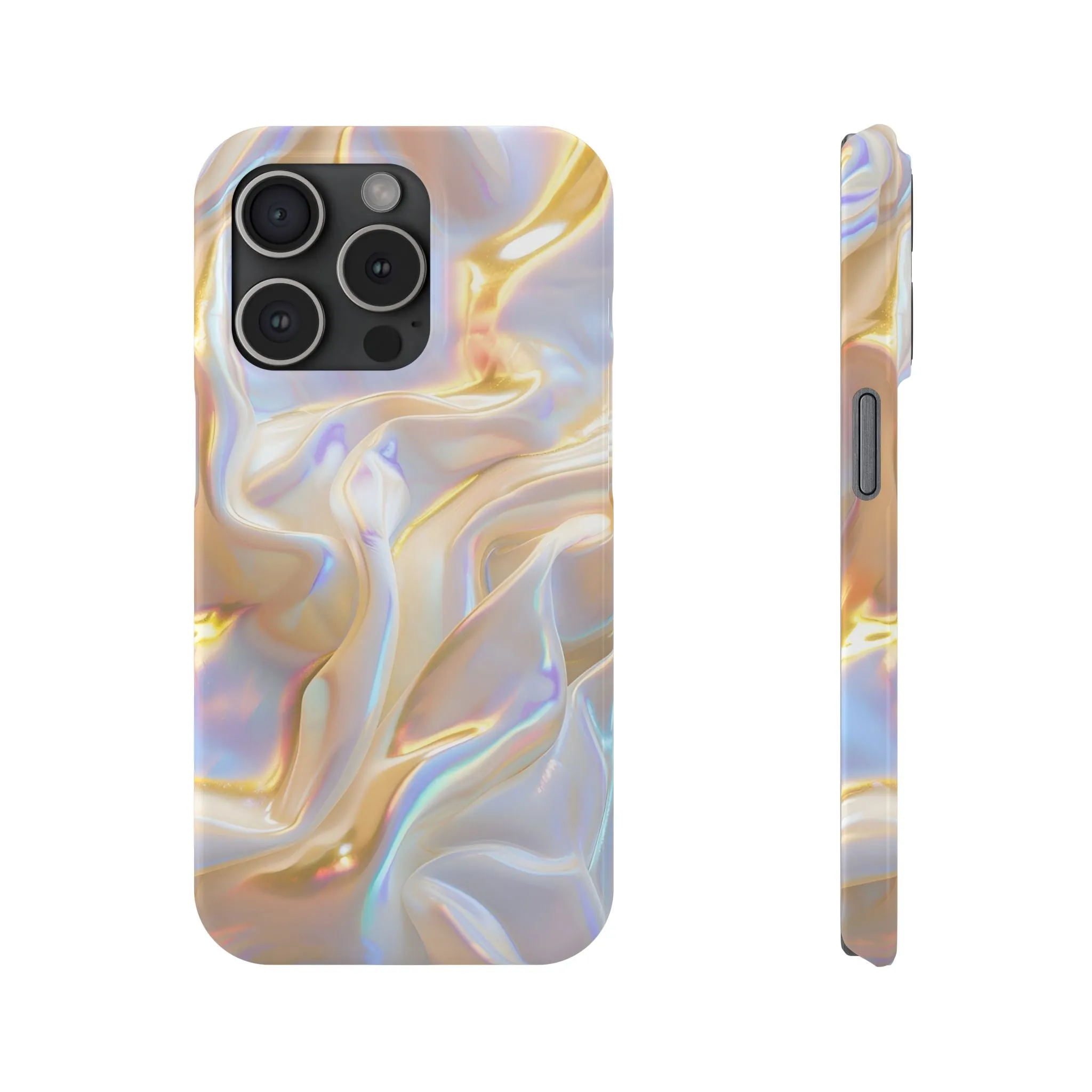 Iridescent Silk Flow Slim iPhone Cases