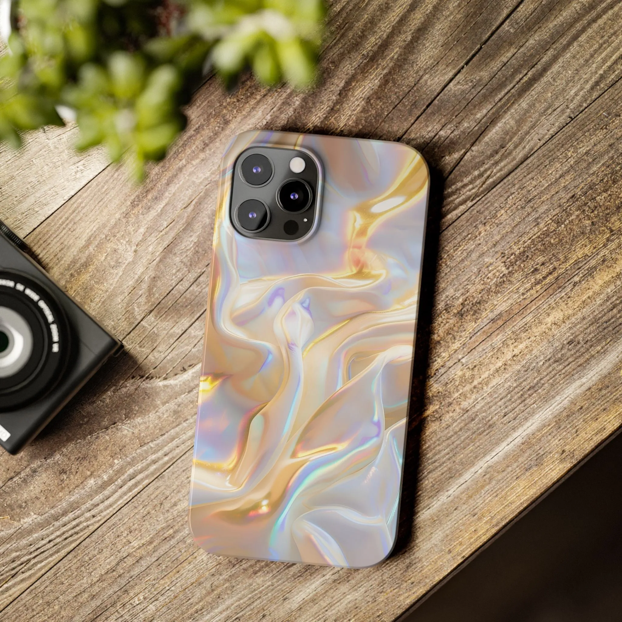 Iridescent Silk Flow Slim iPhone Cases