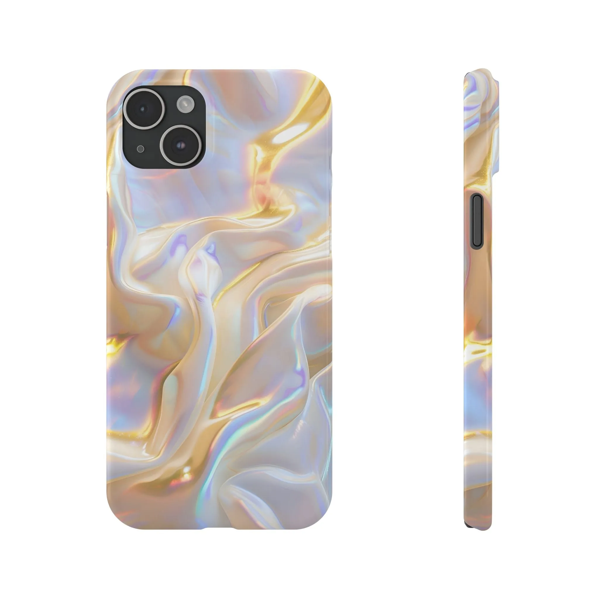 Iridescent Silk Flow Slim iPhone Cases