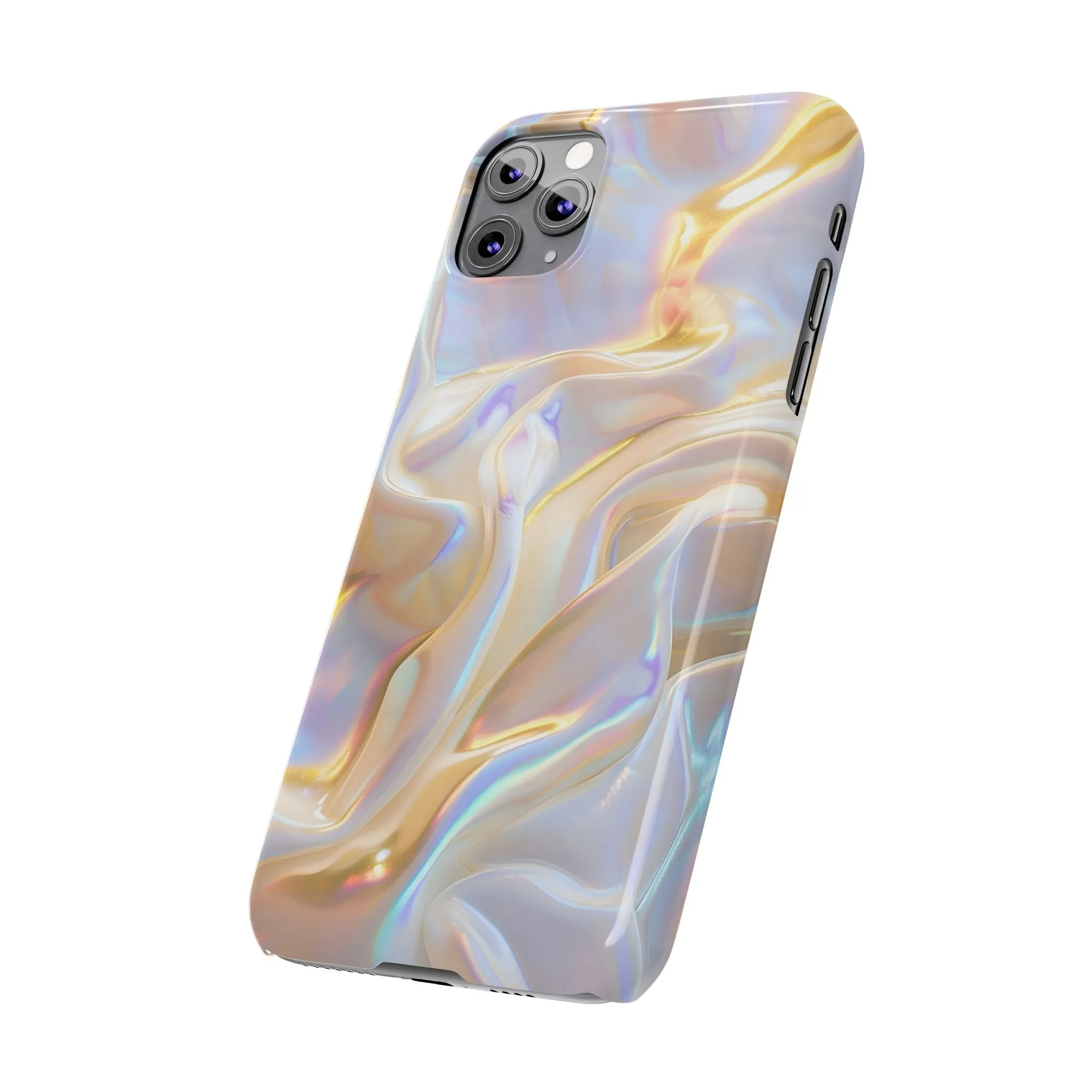 Iridescent Silk Flow Slim iPhone Cases