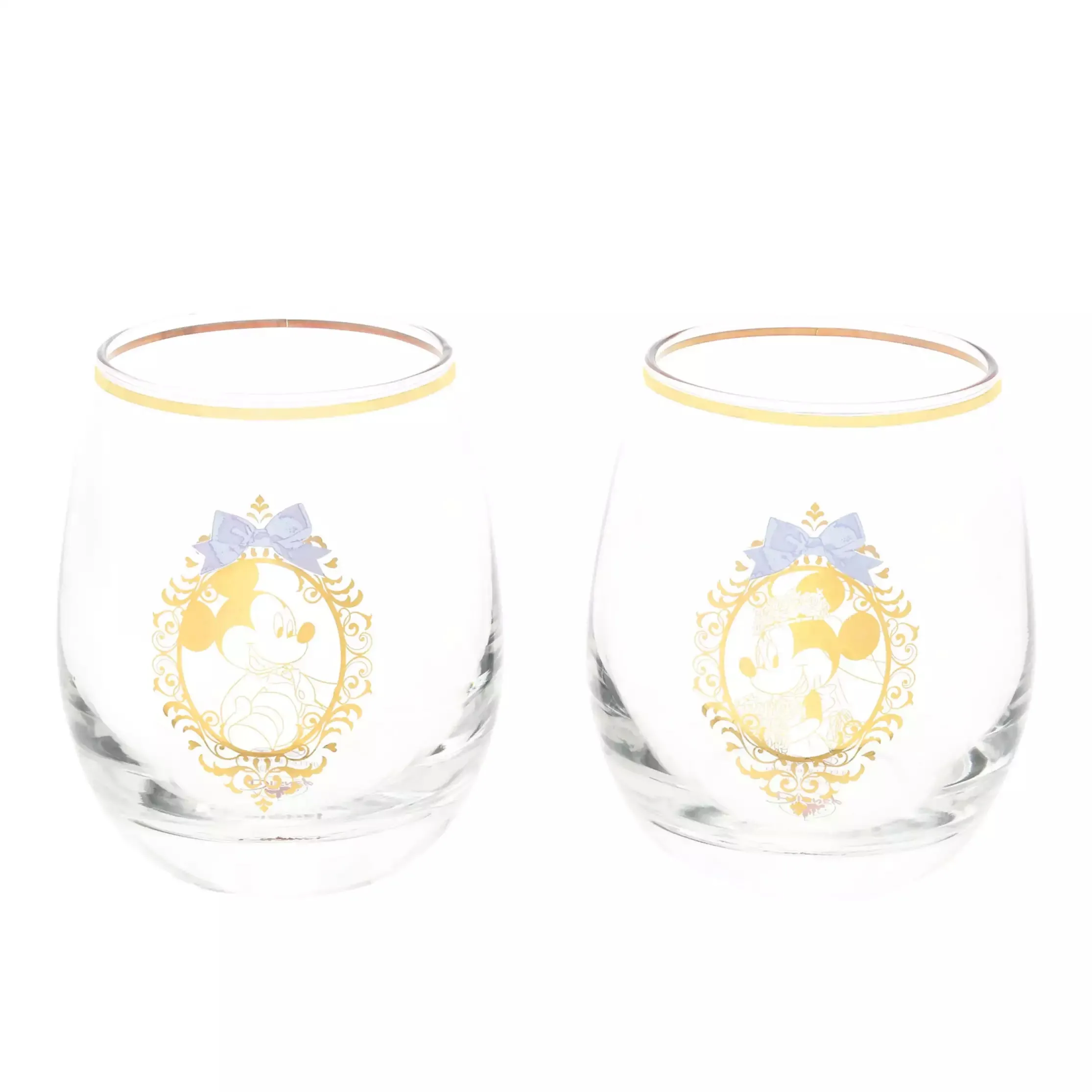 JDS - Gift for Pair x Mickey & Minnie "Wedding Pattern" Glasses Pair