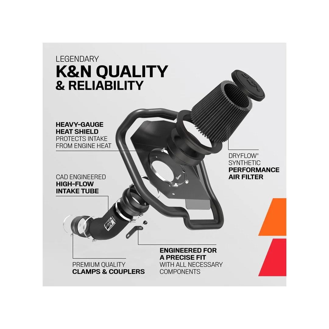 K&N Cold Air Intake Dodge Charger 6.4L V8 (2012-2023) [Blackhawk Series] 71-2545