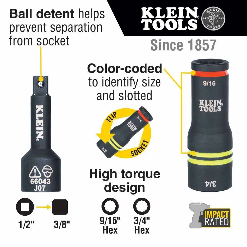 Klein Tools 660KIT3 Impact Socket Set