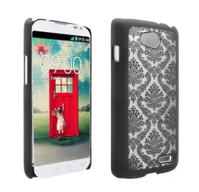 L90 | Optimus L90 | D405 Case, Ultra Slim Damask Vintage Case Cover - Black