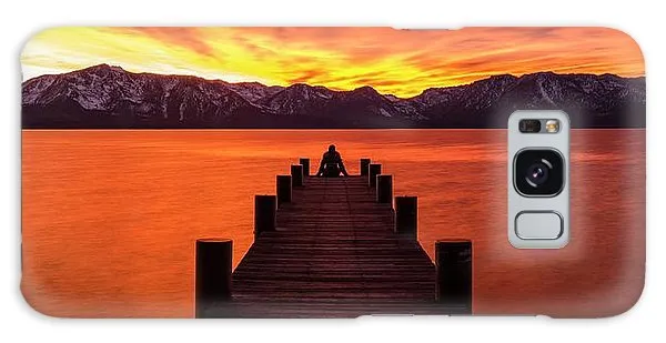 Lake Tahoe Sunset Pier By Brad Scott - Phone Case