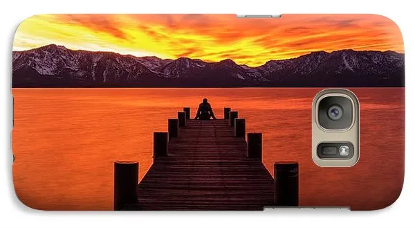 Lake Tahoe Sunset Pier By Brad Scott - Phone Case