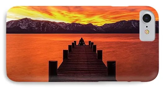 Lake Tahoe Sunset Pier By Brad Scott - Phone Case