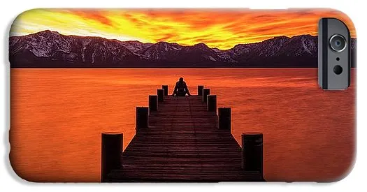 Lake Tahoe Sunset Pier By Brad Scott - Phone Case