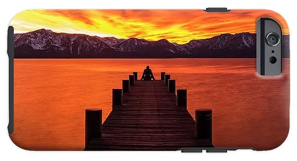 Lake Tahoe Sunset Pier By Brad Scott - Phone Case