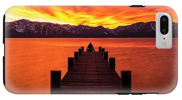 Lake Tahoe Sunset Pier By Brad Scott - Phone Case