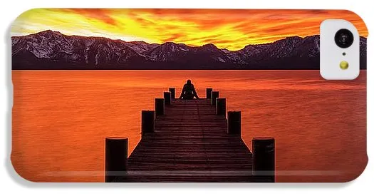 Lake Tahoe Sunset Pier By Brad Scott - Phone Case