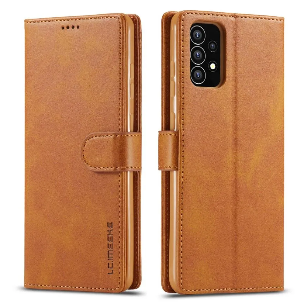 LC.IMEEKE Samsung Galaxy A53 5G Flip Case - Light Brown