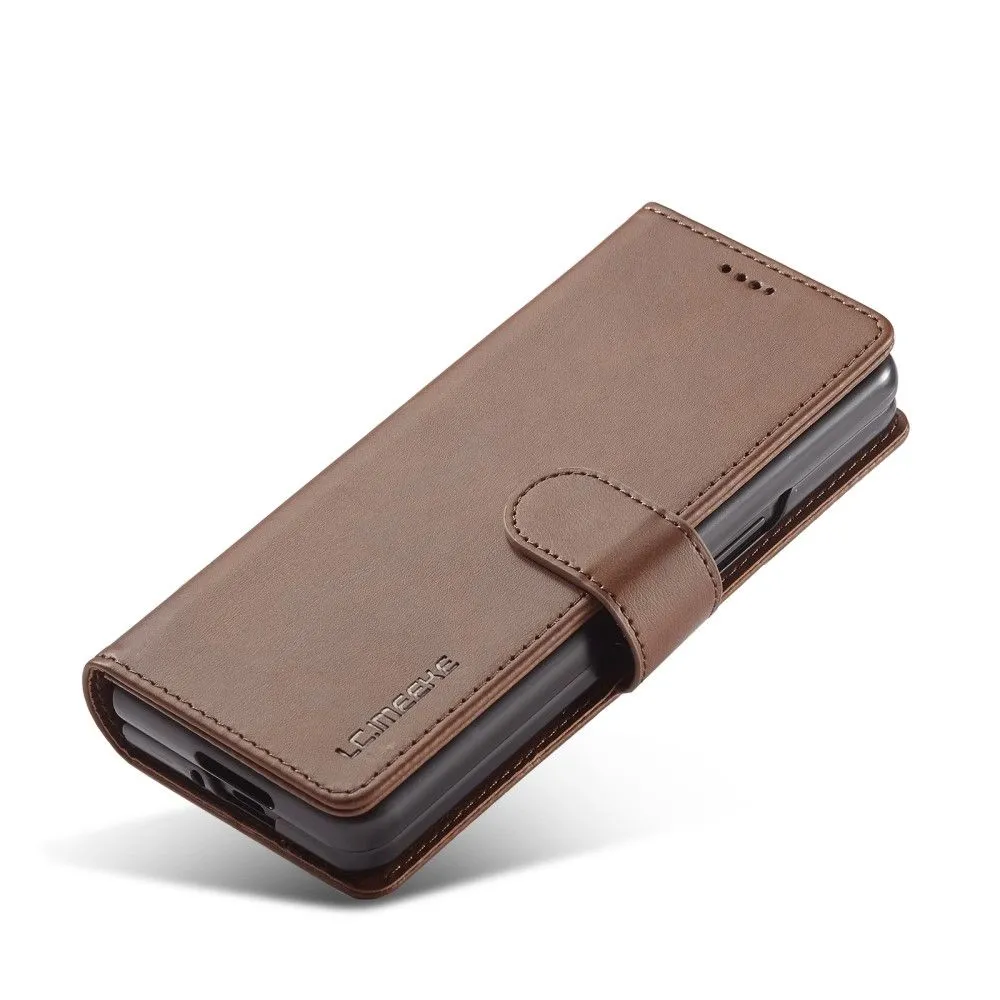 LC.IMEEKE Samsung Galaxy Z Fold3 5G Flip Case - Brown