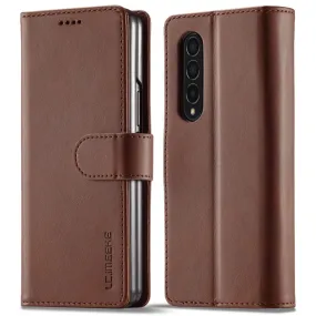 LC.IMEEKE Samsung Galaxy Z Fold3 5G Flip Case - Brown