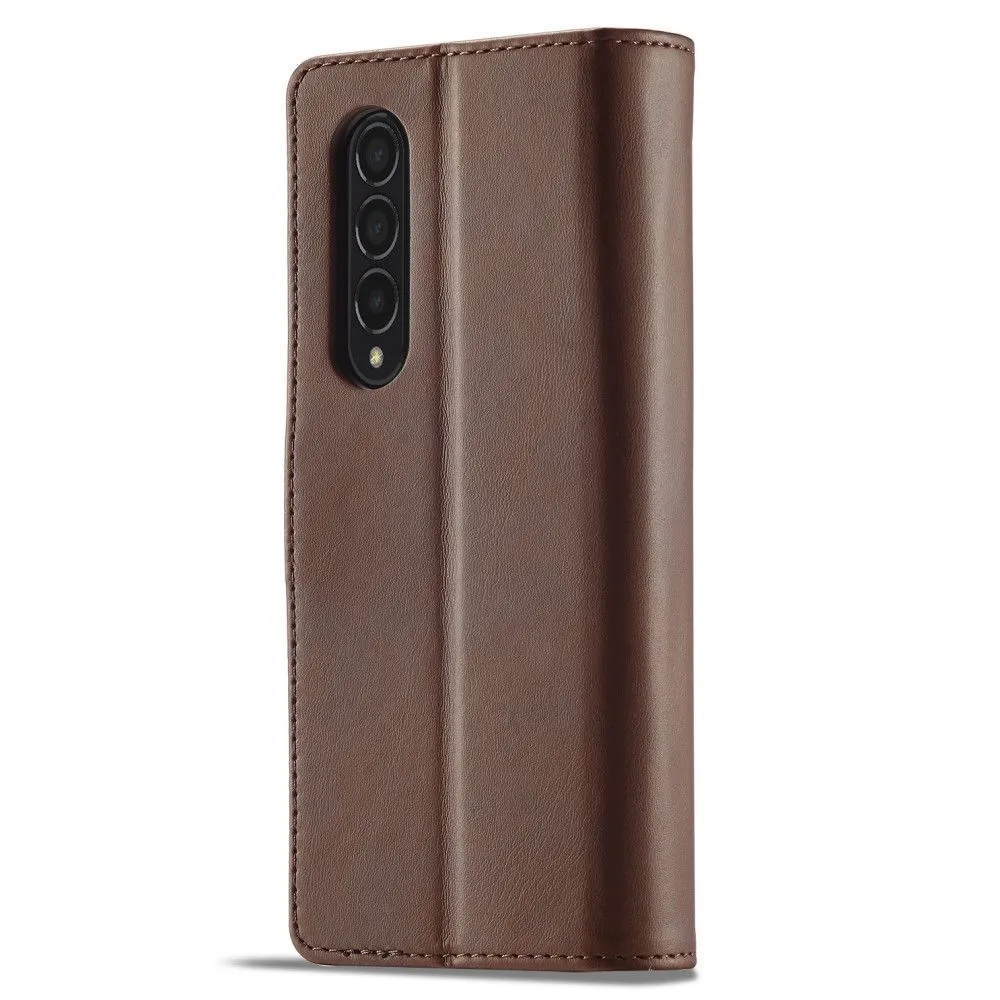 LC.IMEEKE Samsung Galaxy Z Fold3 5G Flip Case - Brown