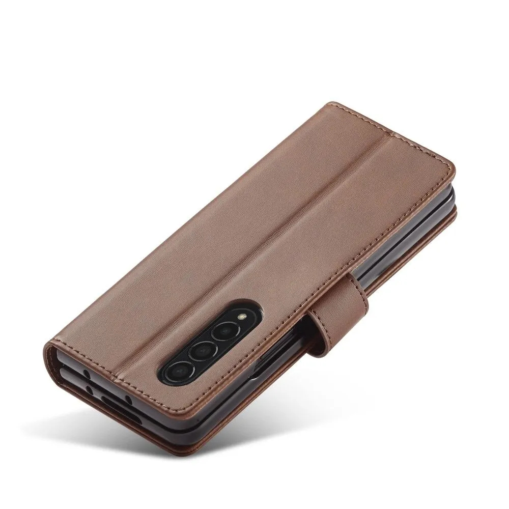 LC.IMEEKE Samsung Galaxy Z Fold3 5G Flip Case - Brown