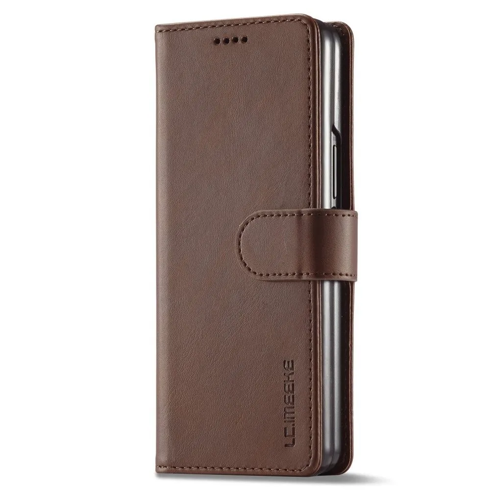 LC.IMEEKE Samsung Galaxy Z Fold3 5G Flip Case - Brown