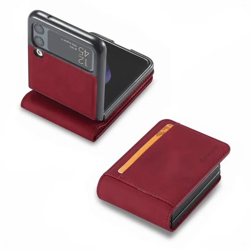 Leather Card Wallet Case For Samsung Galaxy Z Flip