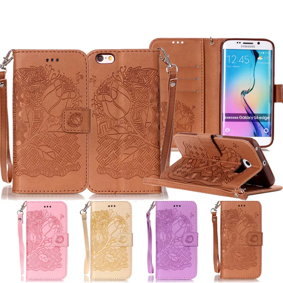 Leather Flip Case For iphone & Samsung Galaxy