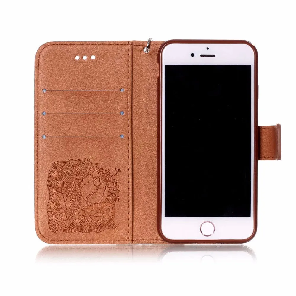 Leather Flip Case For iphone & Samsung Galaxy