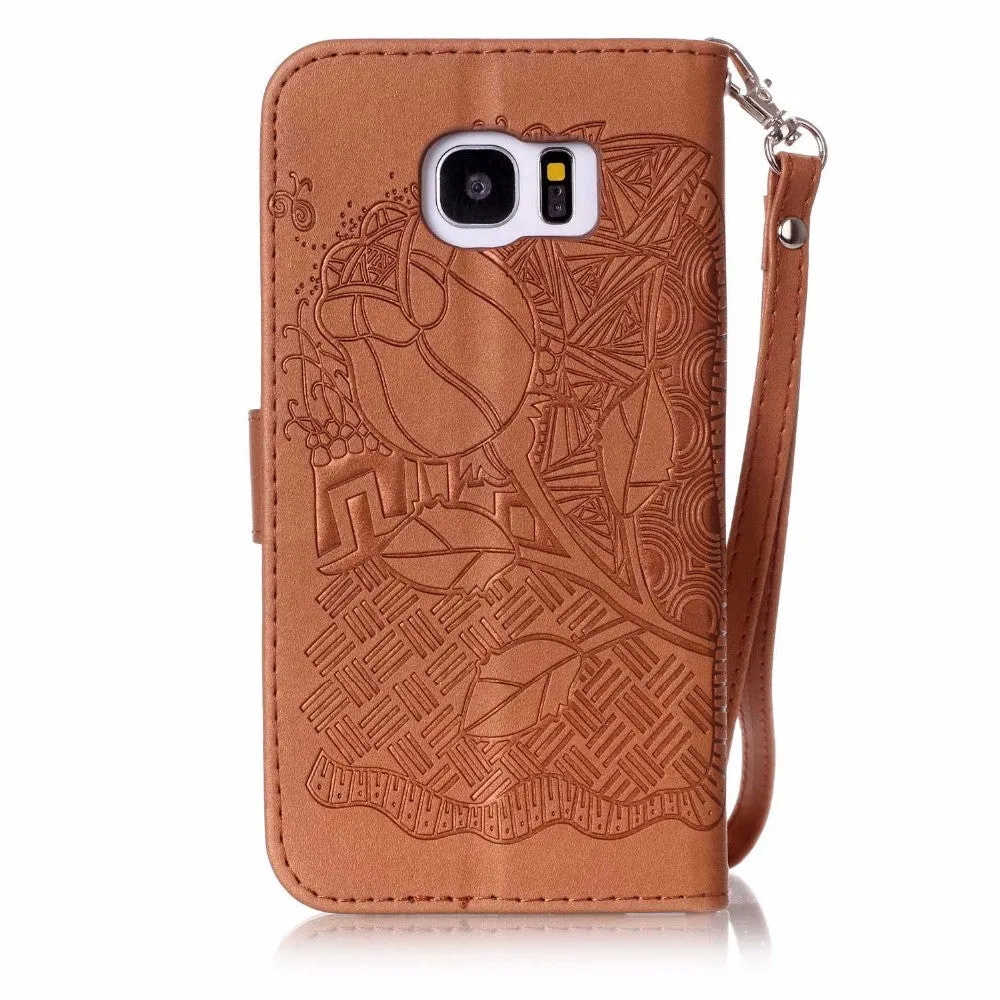 Leather Flip Case For iphone & Samsung Galaxy