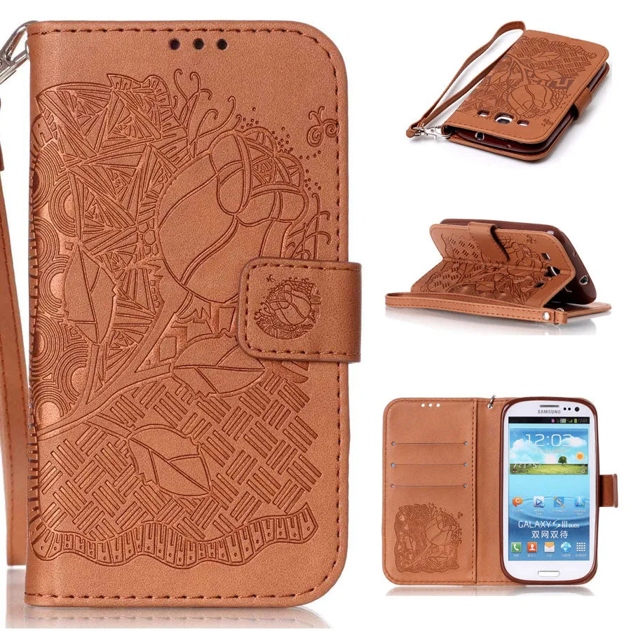 Leather Flip Case For iphone & Samsung Galaxy