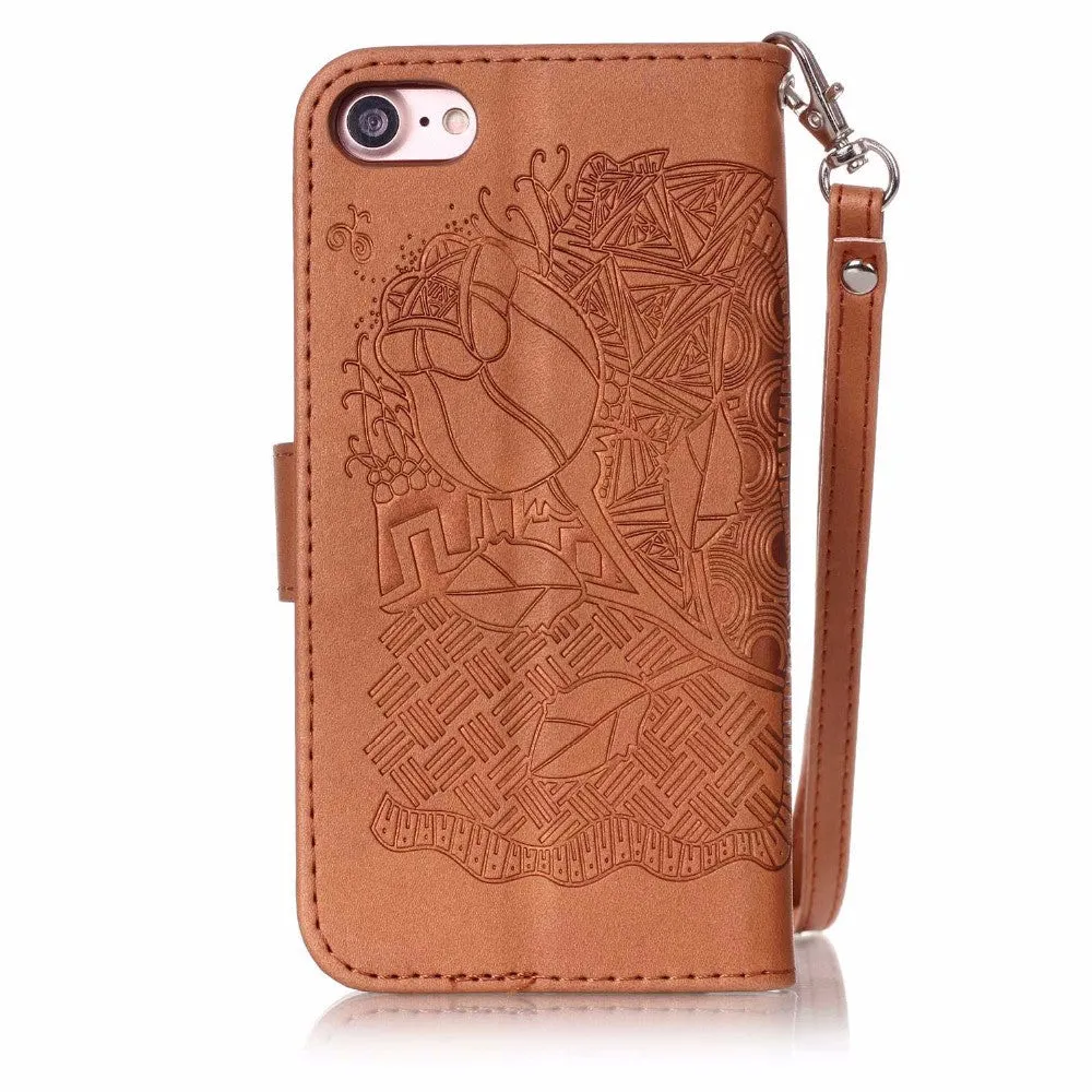 Leather Flip Case For iphone & Samsung Galaxy