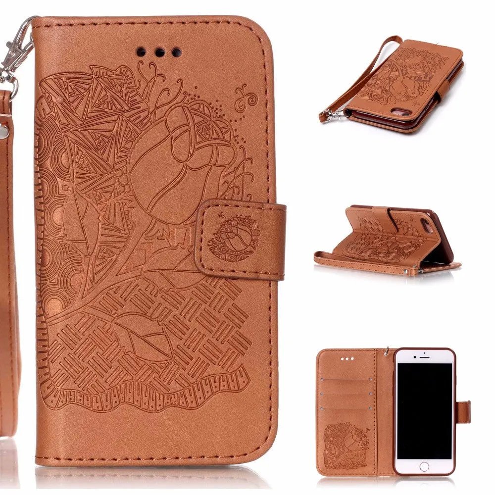 Leather Flip Case For iphone & Samsung Galaxy