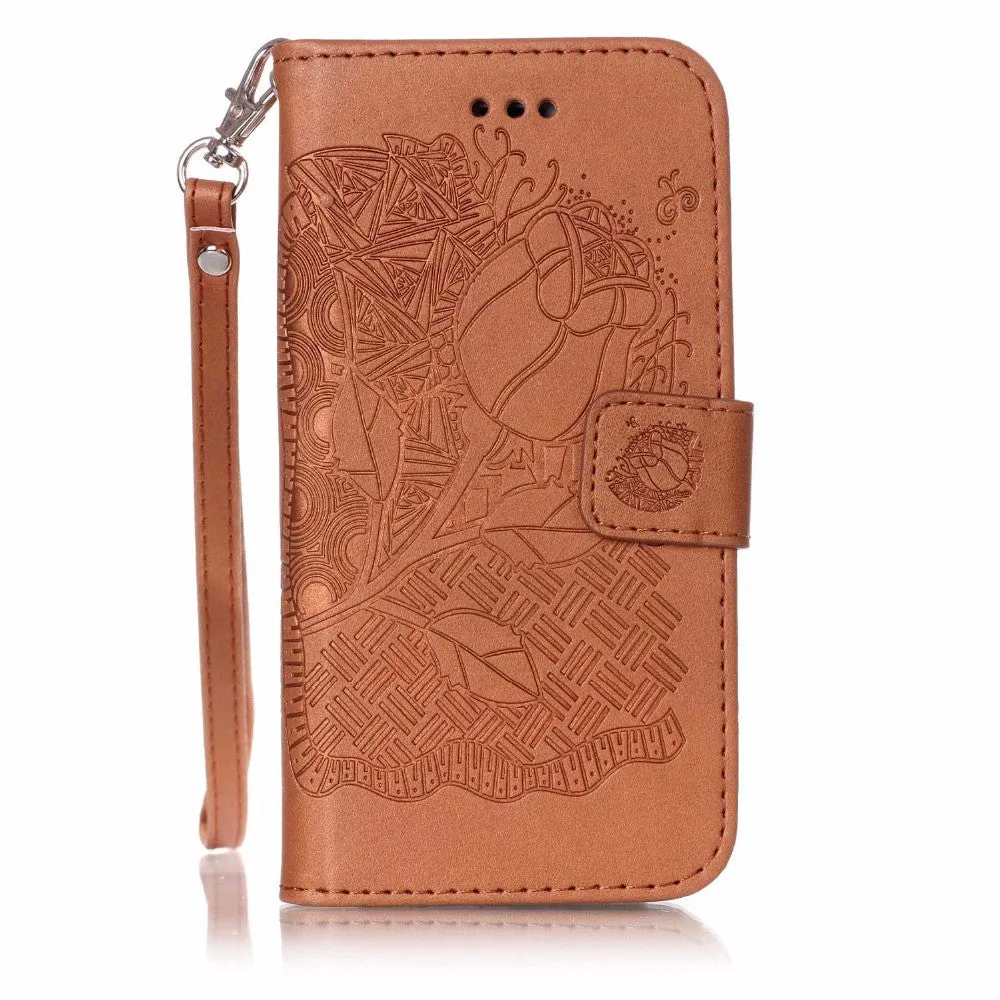 Leather Flip Case For iphone & Samsung Galaxy