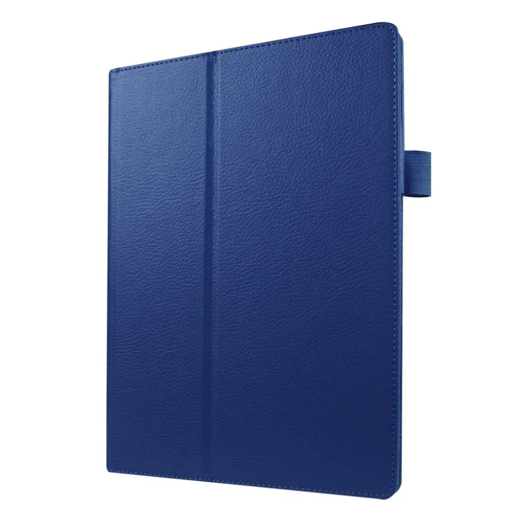 Lenovo Tab 10 TB-X103F litchi skin leather flip case - Dark Blue