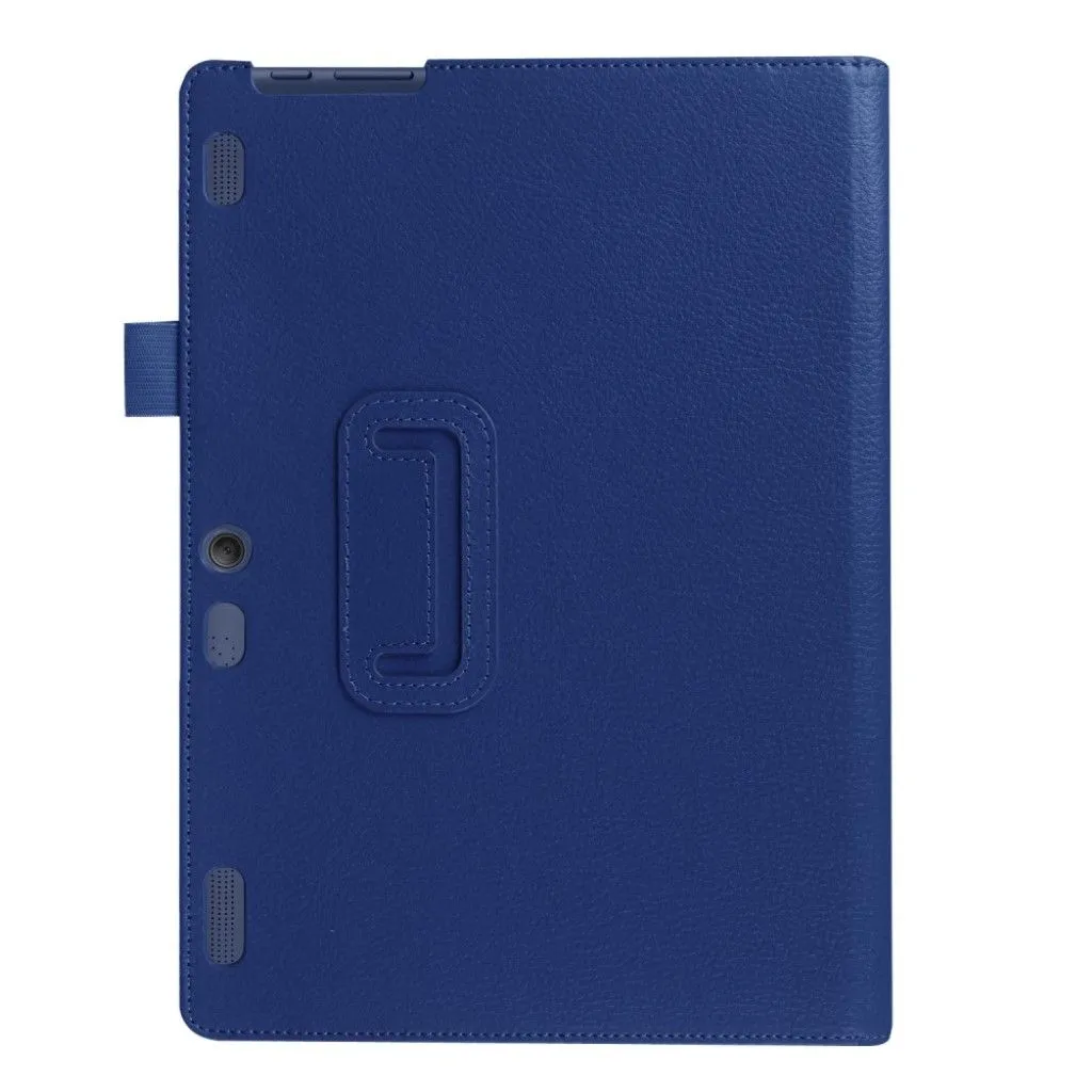 Lenovo Tab 10 TB-X103F litchi skin leather flip case - Dark Blue